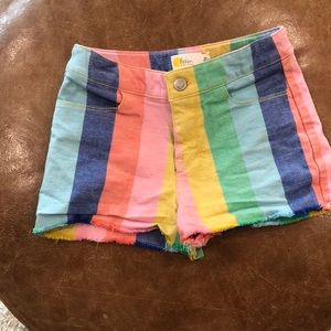 Adorable denim shorts. No stains or tears. Great used condition! Colorful.